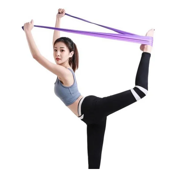 Pilates Bandı Plates Egzersiz Direnç Lastiği Mor - Görsel 2