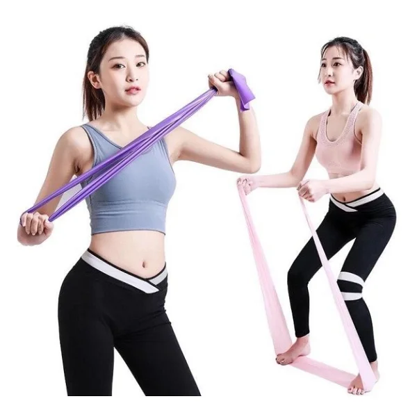 Pilates Bandı Plates Egzersiz Direnç Lastiği Mor - Görsel 5