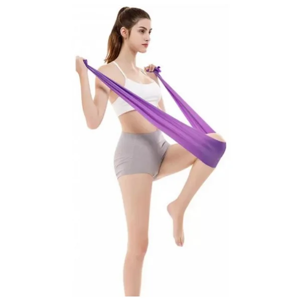 Leyaton Pilates Bandı 150X15 cm (Sert) MOR - Görsel 3