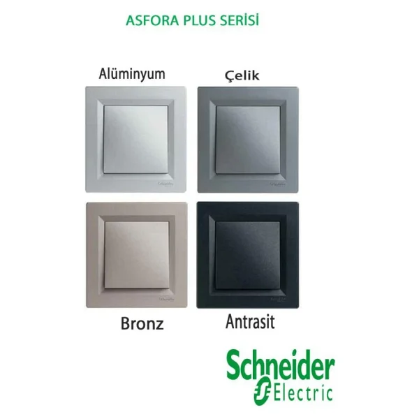 Schneider Asfora Antrasit Vavien+Vavien - Çerçeveli Komütatör Vavien - Görsel 7