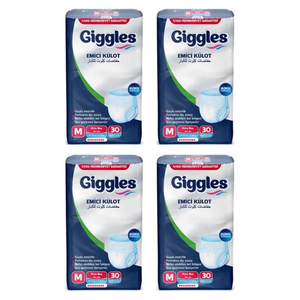 Giggles Emici Külot Orta Boy M 30'lu 4 Adet Hasta Bezi - Görsel 7