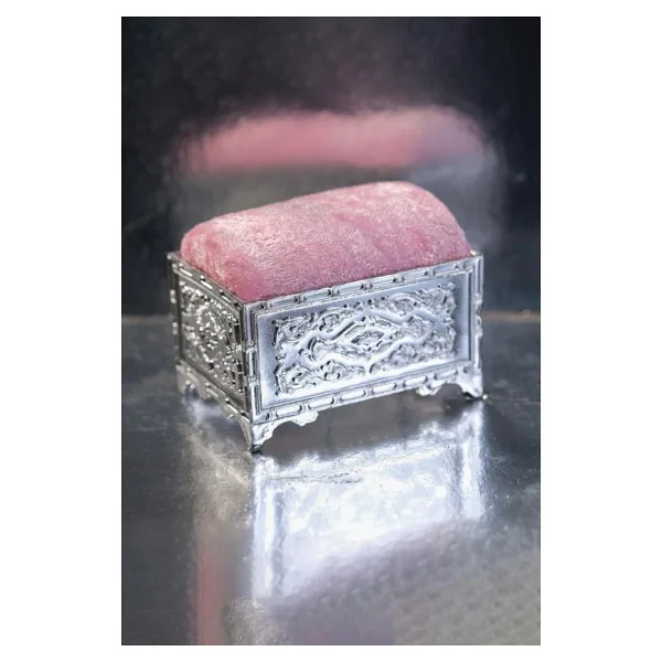 Pembe Eşarp Şal Iğnedanlık Kadife Gümüş Sandık 5006_04 Pembe - Görsel 2