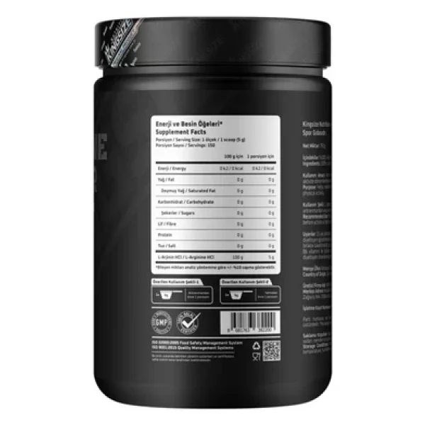 Kingsize Nutrition Arginine Powder 750 gr - Görsel 2