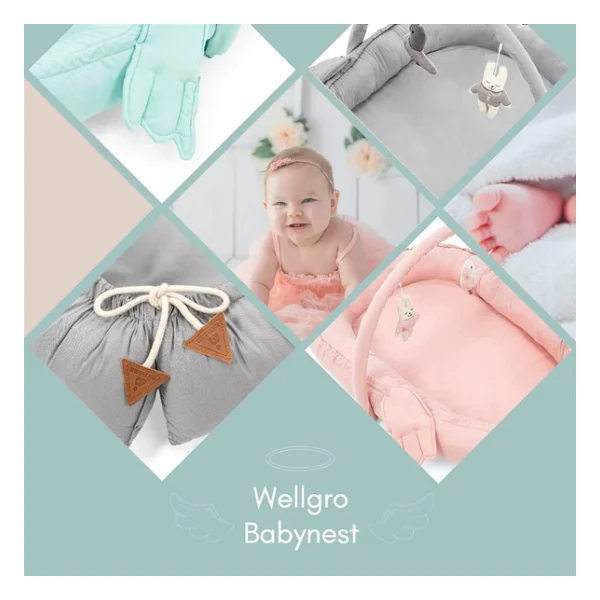 Wellgro Melek Kanatlı Oyuncak Barlı Babynest Mint - Görsel 3