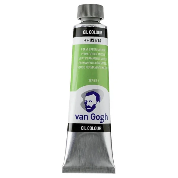 Talens Van Gogh 40 ml 614 Permanent Green Medium Yağlı Boya - Görsel 5