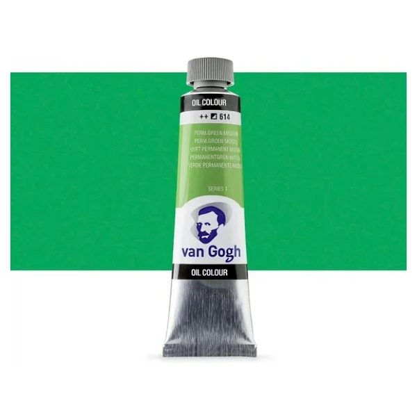Talens Van Gogh 40 ml 614 Permanent Green Medium Yağlı Boya - Görsel 7