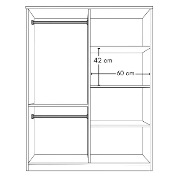 Metalia Gm 050 4 Kapaklı Gardırop - Görsel 7