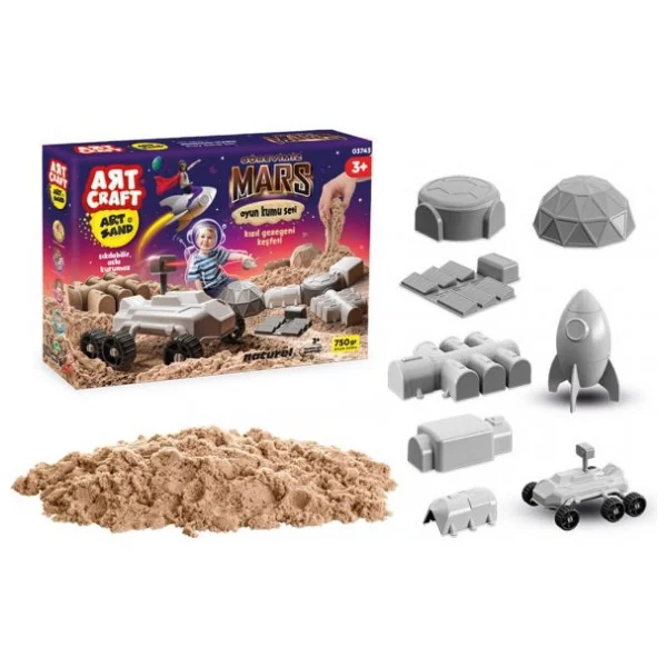 Art Craft Görevimiz Mars Kinetik Kum 750 gr 03743 - Görsel 7