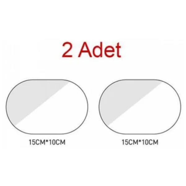 150x100 Anti Sis Yağmur Geçirmez Hidrofobik Dikiz Aynası Film 2 Adet - Görsel 4