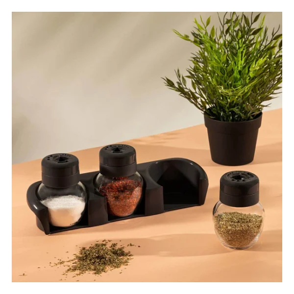 Porsima L-00372 Standlı 3'lü Baharat Takımı - Görsel 3