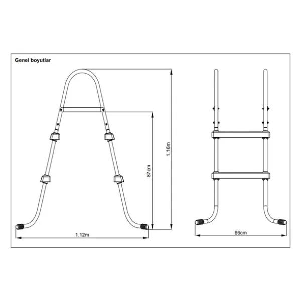 Havuz Merdiveni 84CM 58430 - Görsel 5