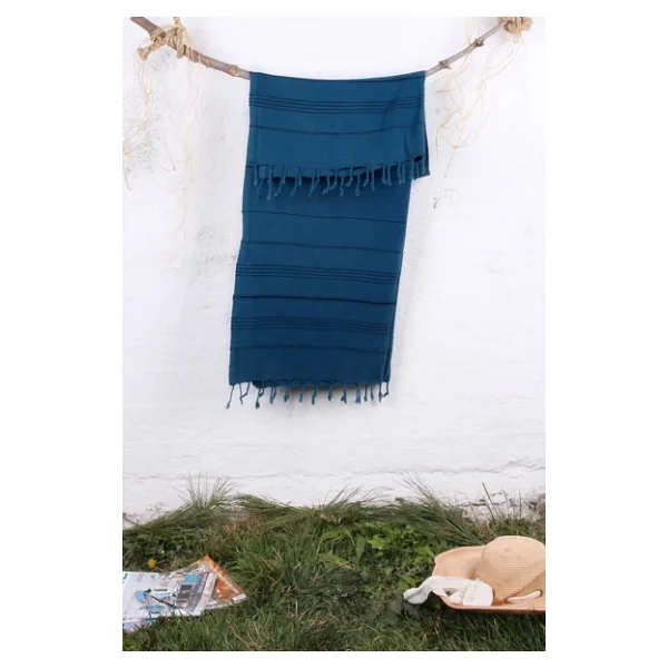 %100 Pamuk 90x180 Taşlanmış Peştemal - Görsel 7