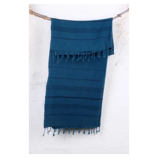 %100 Pamuk 90x180 Taşlanmış Peştemal - Görsel 8