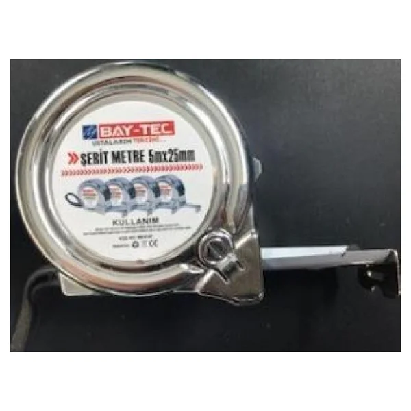 Bay-Tec MK4147 5 x 25 mm Krom Şerit Metre - Görsel 2