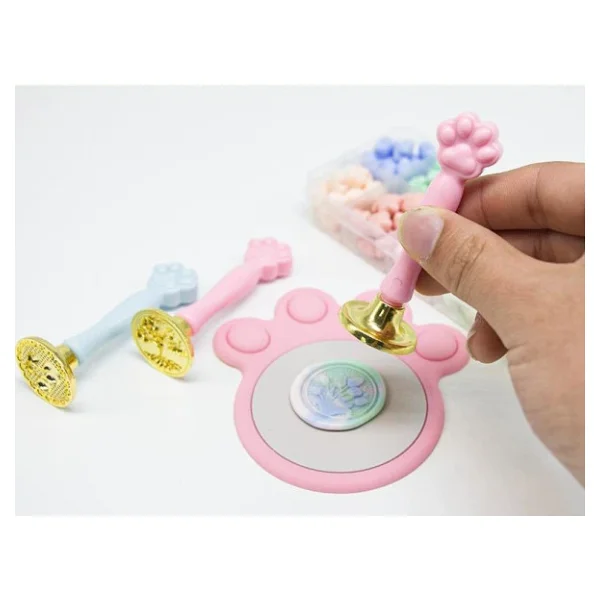 Mum Mühürü Sapı Pembe Renkli Sentetik Reçine M8 Dişli - Görsel 4