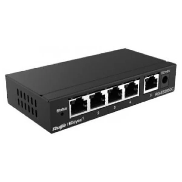 Ruijie Reyee RG-205GC 5 Port 10/100/1000 Ruijie Cloud Yonetılebilir Desktop Switch Metal Kasa - Görsel 2