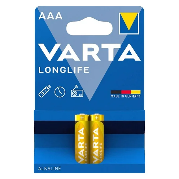 Varta Longlife 2'li Alkalin AAA İnce Kalem Pil - Görsel 3