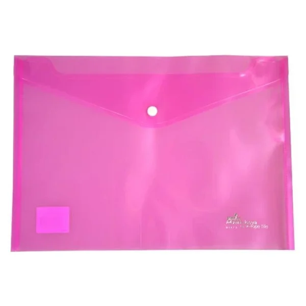 Umix Çıtçıtlı Şeffaf Zarf Dosya Pembe U1120P-PE 12 Adet - Görsel 4