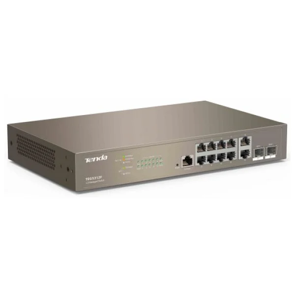 Tenda TEG5312F 10 Port 10/100/1000 2 X SFP Yonetilebilir Rack Mount Switch - Görsel 5