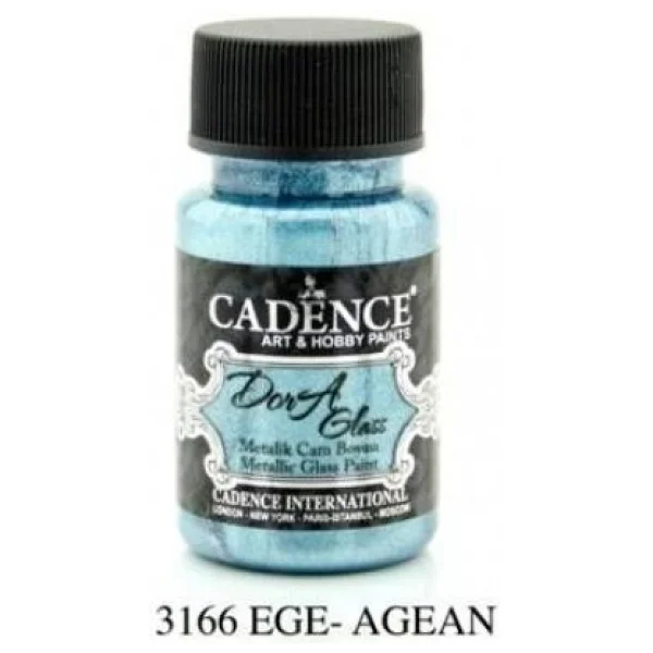 Cadence Dora Glass Metalik Cam Boyası 50 ml. 3166 EGE - Görsel 3