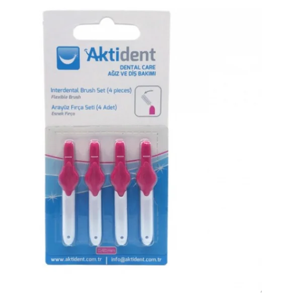 Aktident Pembe 0.4 mm 4'lü Arayüz Fırçası - Görsel 2