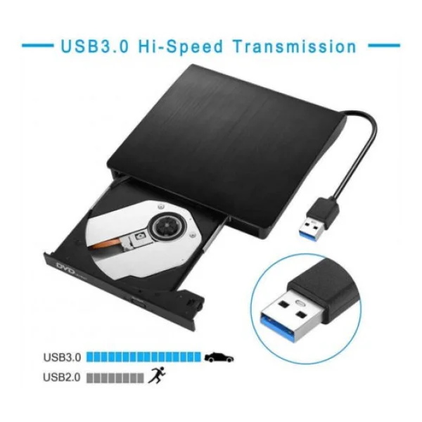 Harici Usb 3.0 Dvd Rw Writer Cd Dvd Yazıcı Okuyucu Optik Sürücü - Görsel 2