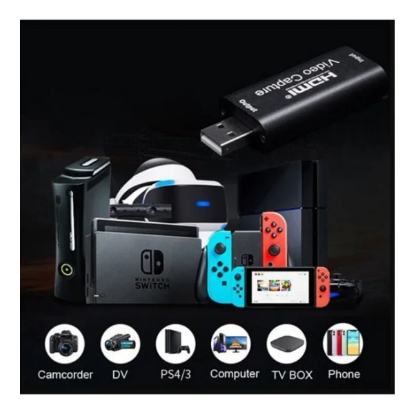 Hdmı Video Capture Usb 2.0 To Hdmi Çevirici Dönüştürücü Adaptör - Görsel 3