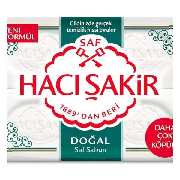 Hacı Şakir Hacı Şakir Doğal Beyaz Kalıp Sabun 4X200 G Banyo Sabunu - Görsel 4