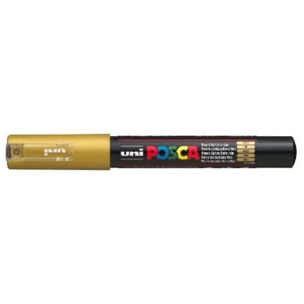 Uni-Ball Posca PC-1M 0.7 mm Altın Marker Kalem - Görsel 4