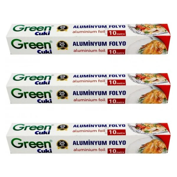 Green Cuki Alüminyum Folyo - 30 Cm. x 10 Metre - 3 Paket - Görsel 6