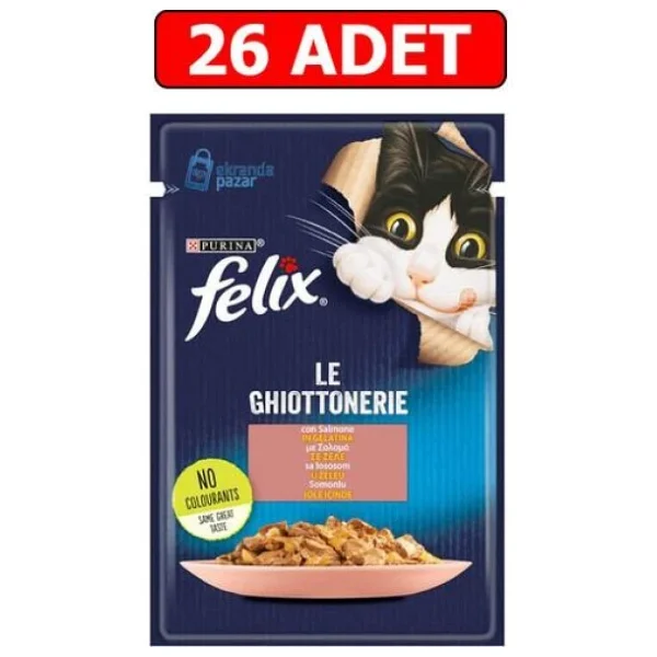 Felix Somonlu 85 gr 26'lı Yetişkin Kedi Yaş Maması - Görsel 5
