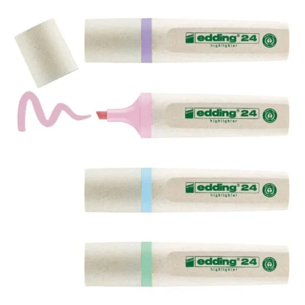 Edding 24 Ecoline Pastel 4'lü Fosforlu Kalem Seti - Görsel 2