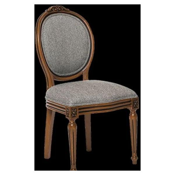 Sandalye 17767 Madalyon Model Kayın Retro Ayak Parlak Ceviz Natüre Kumlu Kumaş - Görsel 4