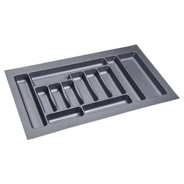 Çekmece İçi Kaşıklık 85 x 49 cm Mutfak Çekmece Düzenleyici Gri - Görsel 5