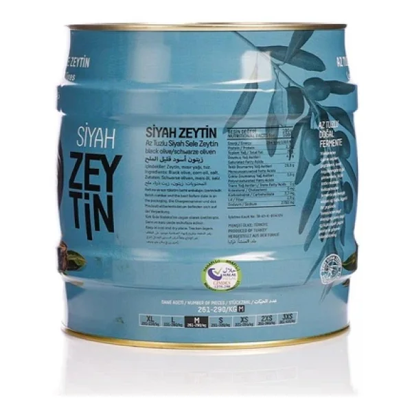 Şems 261-290 Kalibre 2 kg Yağlı Sele Siyah Zeytin - Görsel 3