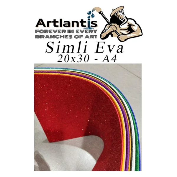 Simli Eva A4 20x30 cm 10 Renk 1 Paket Simli Eva Süngeri 10'lu Okul Kreş Anasınıfı Elişi Etkinlikleri - Görsel 4