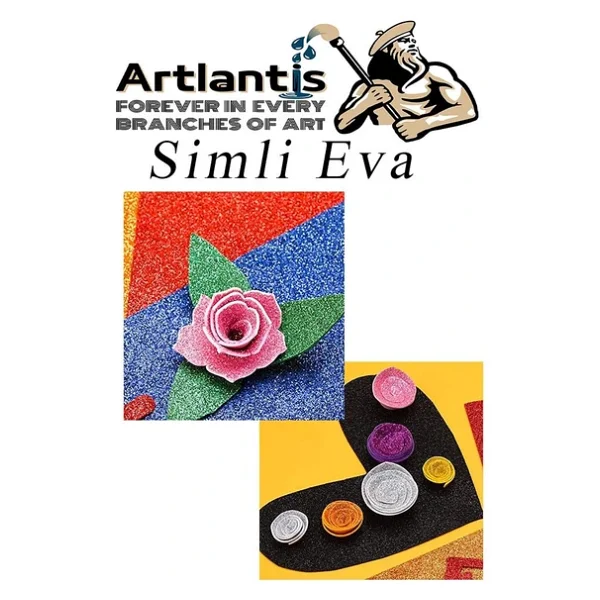 Simli Eva A4 20x30 cm 10 Renk 1 Paket Simli Eva Süngeri 10'lu Okul Kreş Anasınıfı Elişi Etkinlikleri - Görsel 5