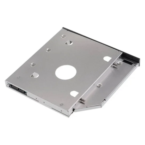 Aogo 12.7mm Caddy Sata 12.7 mm SSD Harddisk Kutusu Kızak Laptop SSD Notebook Ikinci HDD Takma Metal Kasa - Gümüş - Görsel 5