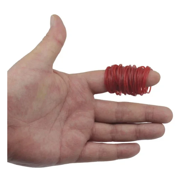 Ekoset Kırmızı Paket Ambalaj Para Lastiği 40mm 10.000 Adet - Görsel 4
