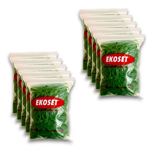 Ekoset Yeşil Paket Ambalaj Para Lastiği 70mm 10.000 Adet - Görsel 2