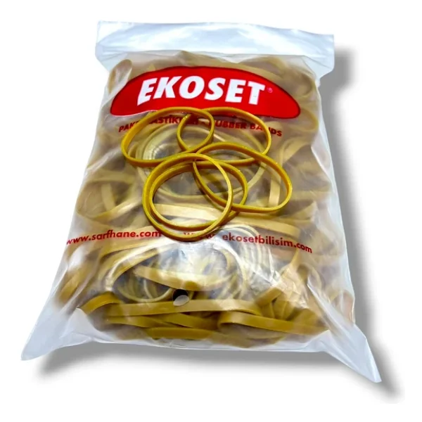Ekoset Geniş Kauçuk Paket Ambalaj Kasa Lastiği 70X5mm 1Kg - Görsel 4