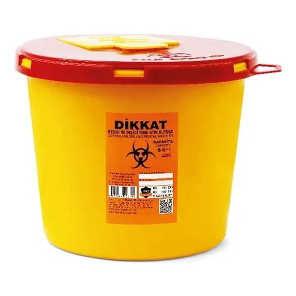 5 Adet Kesici ve Delici Tıbbi Enfekte Atık Kutusu 3.5 Lt. - Görsel 2