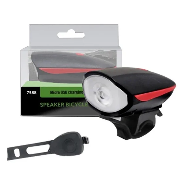 Xml-T6 Led 1200 Mah Su Geçirmez Far Kornalı Bisiklet Feneri - Görsel 4