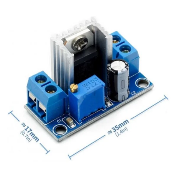 LM317 Modül DC Lineer Regulatör 2A Voltaj Düşürücü - Görsel 2