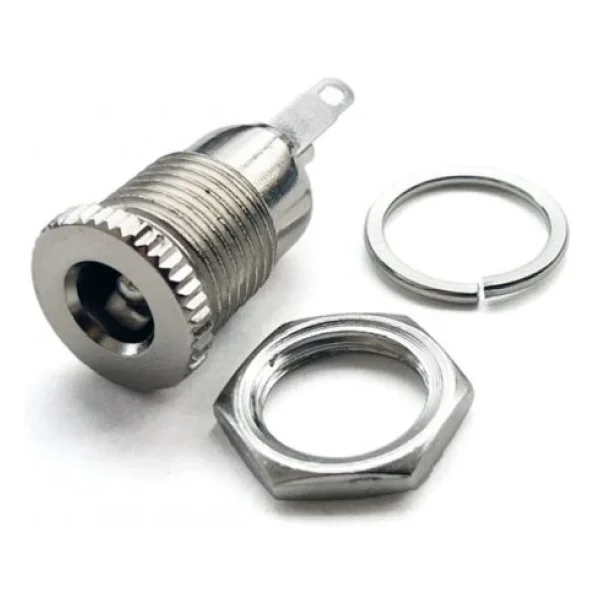 5.5 mm x 2.1mm DC Güç Soketi Metal Panel Montaj Power Jack - Görsel 5