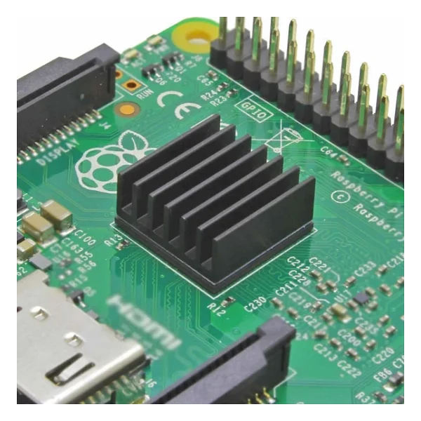 14x14x6mm Aluminyum Soğutucu Siyah M3 Yapıştırma Etiketli Raspberry Xbox Chipset Ekran Kartı Ram - Görsel 5