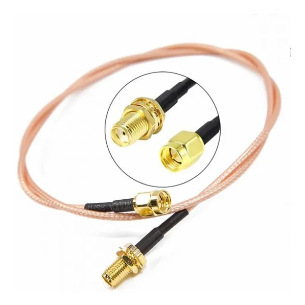 Rg316 50Cm Sma Erkek Dişi Kablo Rf Uzatma Kablosu 50 Ohm 0-6Ghz Koaksiyel Wifi Gsm Gprs - Görsel 2