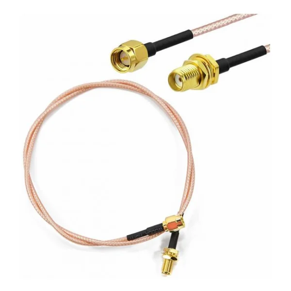Rg316 50Cm Sma Erkek Dişi Kablo Rf Uzatma Kablosu 50 Ohm 0-6Ghz Koaksiyel Wifi Gsm Gprs - Görsel 3