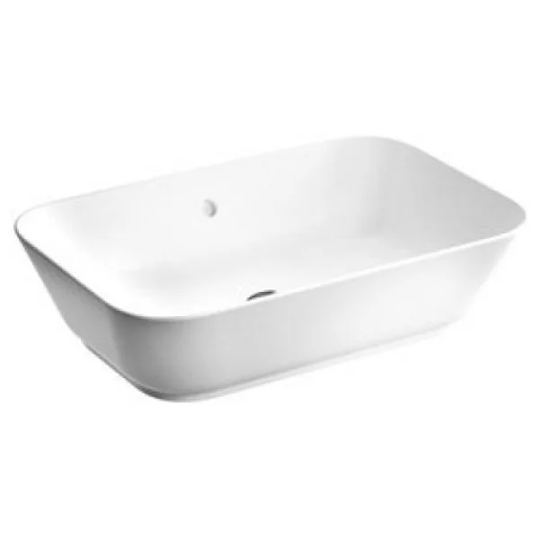 VitrA Geo Dikdörtgen 60x39 cm Armatür Deliksiz Çanak Lavabo - Görsel 5