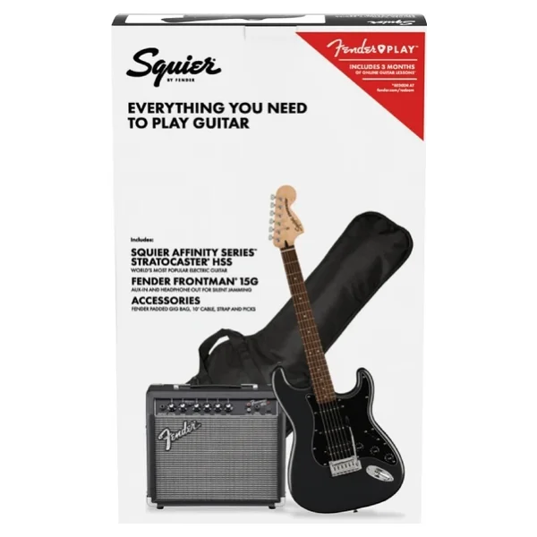 Fender Squier Affinity Strat HSS LRL CFM Frontman 15G Elektro Gitar Seti - Görsel 3
